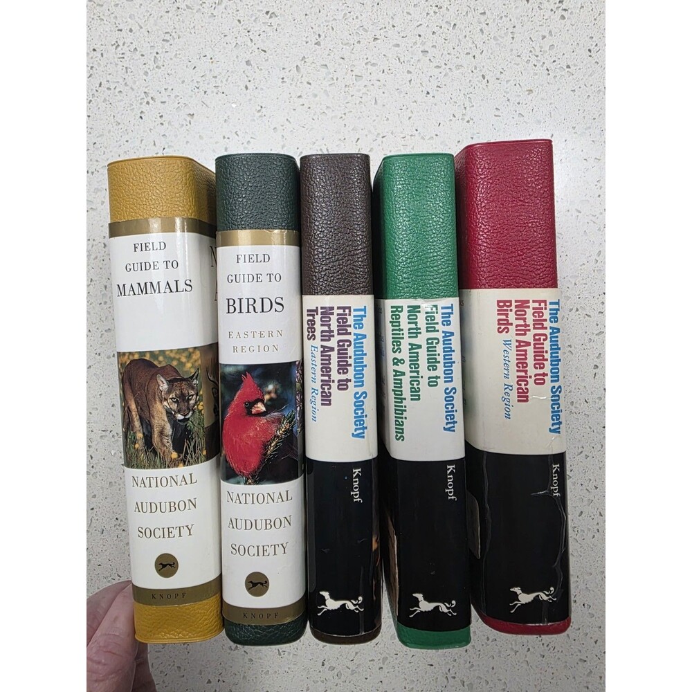 Five Vintage National Audubon Society Field Guides 1970's - 1980's